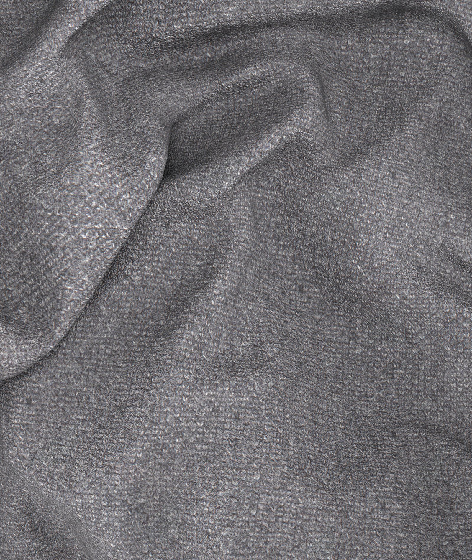 Made-to-Measure Men's grey mélange trousers in wool-cashmere flannel