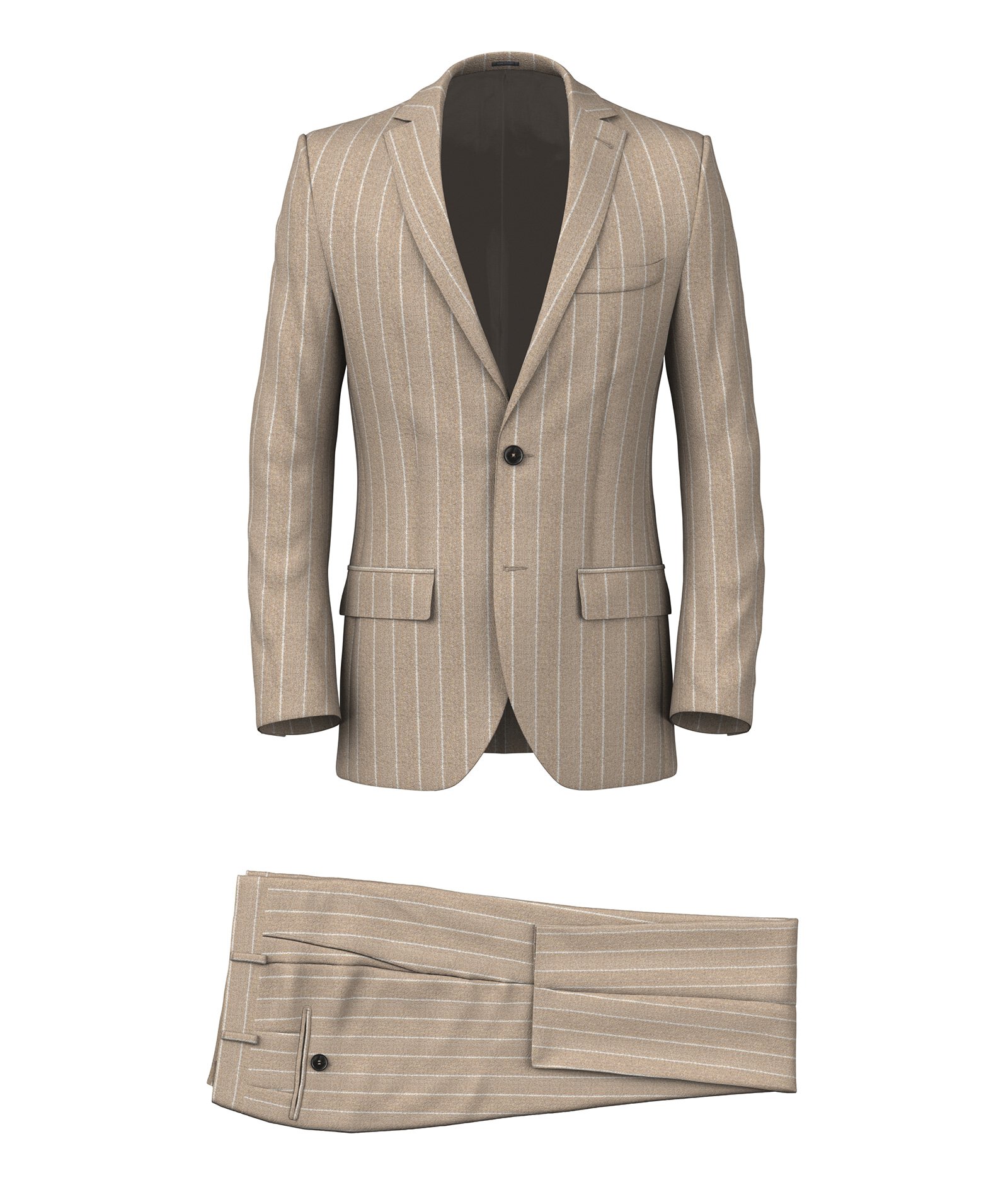 Women's Beige Suits, Made to Measure