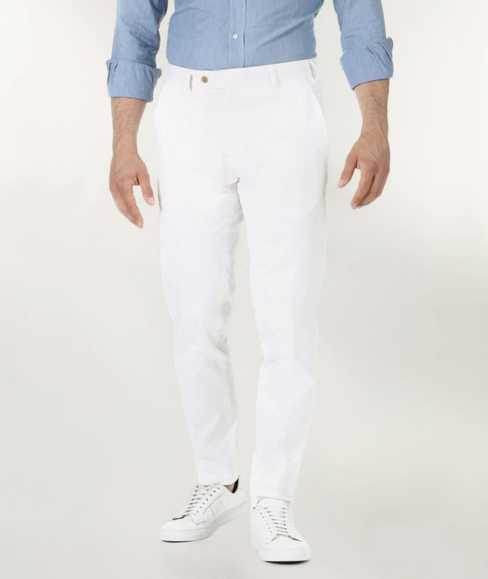 Buy Men Khaki Solid Slim Fit Trousers Online - 764321 | Van Heusen