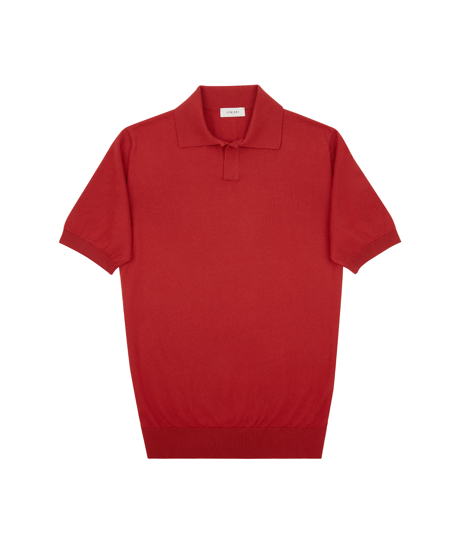 Brick red cotton knit T-Shirt
