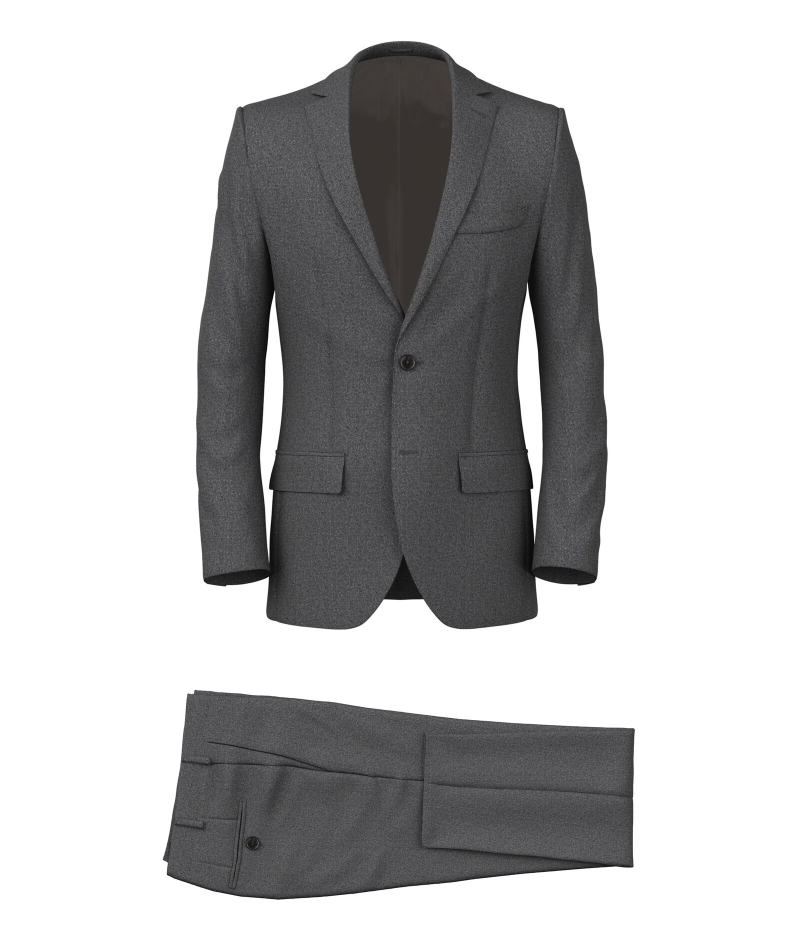 Loro Piana Fabric Grey S150s Mercer Suit - Custom Fit Tailored Clothing